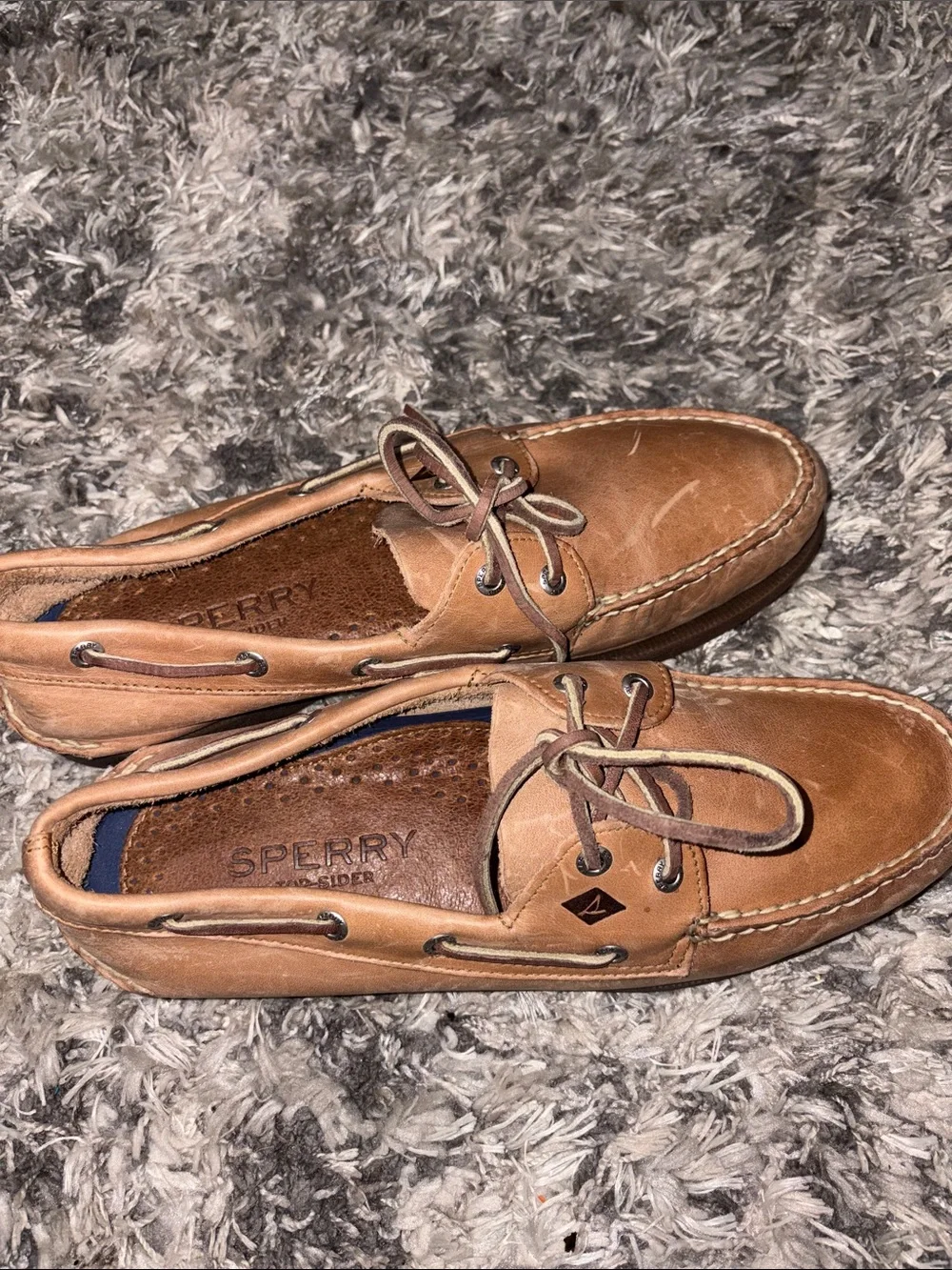 Sperry Authentic Original Brown Leather Moccasin Comfort Boat Shoes Mens 10.5